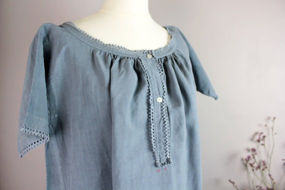 Dress - Old blue linen shirt