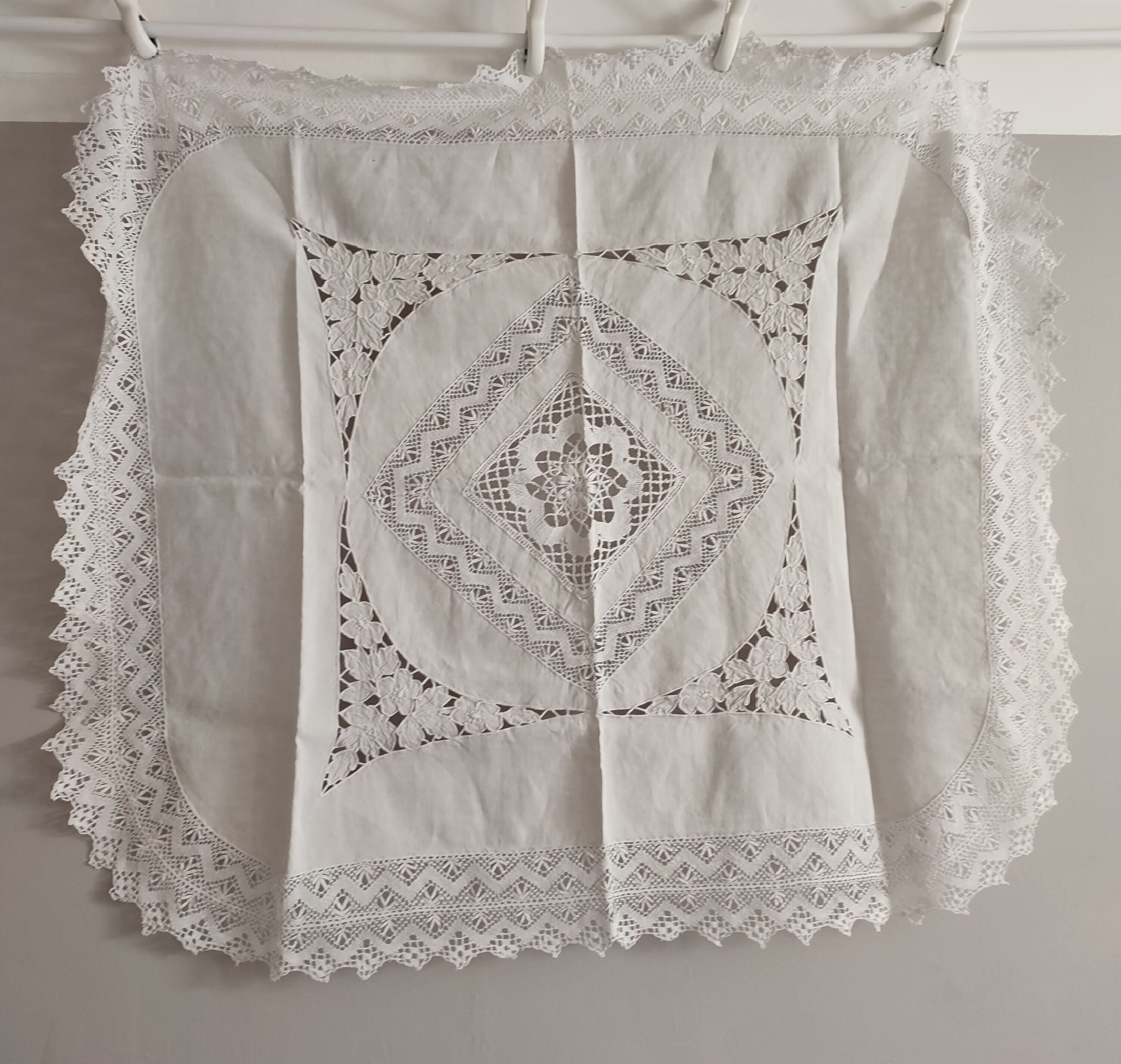Vintage Nappe Ancienne en Lin