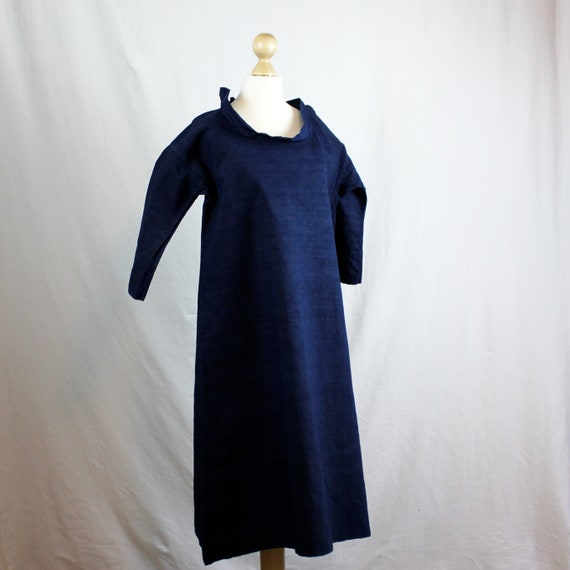 Dress - Old linen shirt blue - image 1