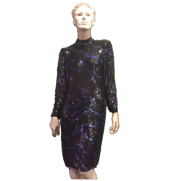 Bill Blass Sequin Evening Gown