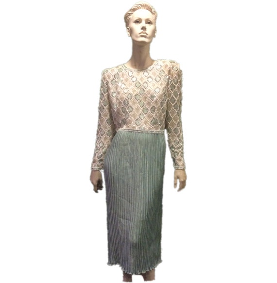 Mary McFadden Beaded Evening Gown