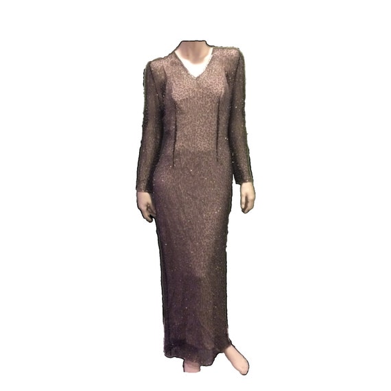 Michael Novarese Beaded Evening Gown