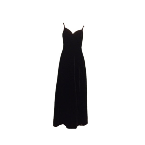 Kiki Hart Black Velvet Evening Gown