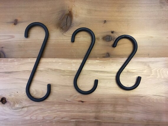 Handcrafted Pot Rack Hooks Excellent For Hanging Cast Iron Curtain Hooks Black Metal Hooks Metal S Hook Heavy Duty Rustic S Hook