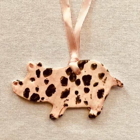 Ceramic Pig Wall Decoration Gloucestershire Old Spot Pig Etsy