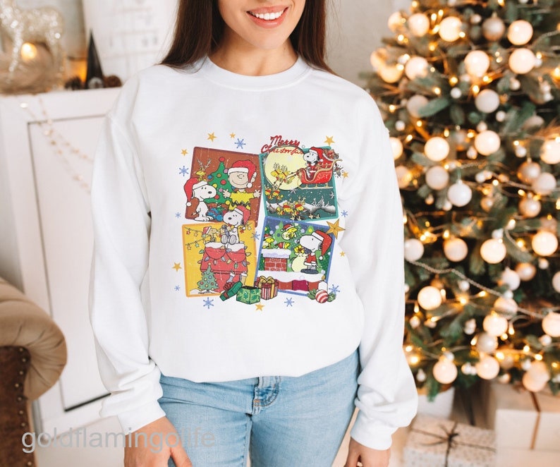 Peanuts Christmas Sweater - Etsy