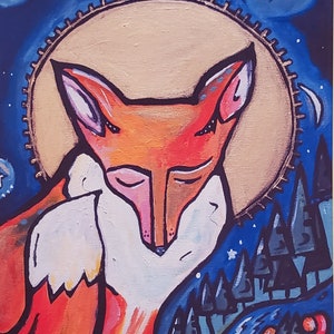 Fox, Art Print, Marcy Hall's Woodland Creature Series image 2