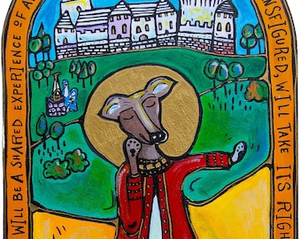 Guinefort the Holy Greyhound, Art Print, Dancing Monk Series