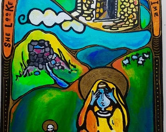 Saint Dearbhla of Belmullet, Art Print, Dancing Monk Series