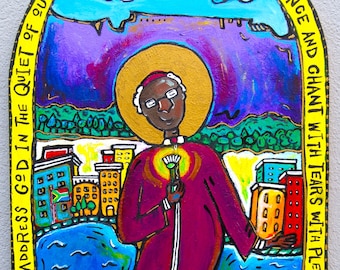 Archbishop Desmond Tutu, Art Print, Dancing Monk Series