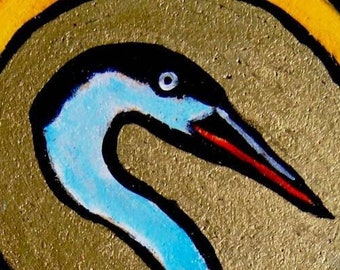 Heron: Art Print, Marcy Hall's Woodland Creature Series