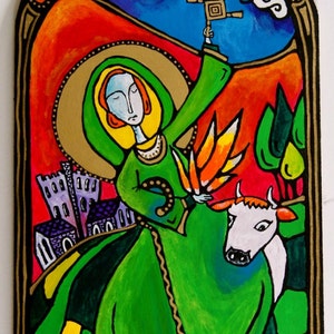 Brigid von Kildare, Kunstdruck, Dancing Monk Serie