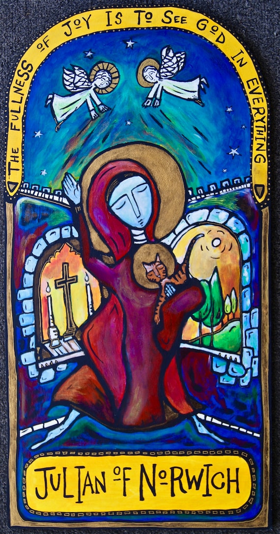 Saint Julian of Norwich, Art Print, Dancing Monk Series