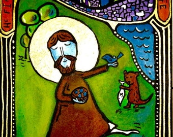 Kevin of Glendalough,  Art Print, Dancing Monk