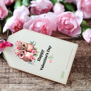 Paquete imprimible de 54 TAGS !!!!! Día de San Valentín Gift Tags.GiftTags for Valentine's Day.Bundle PDF descarga instantánea.