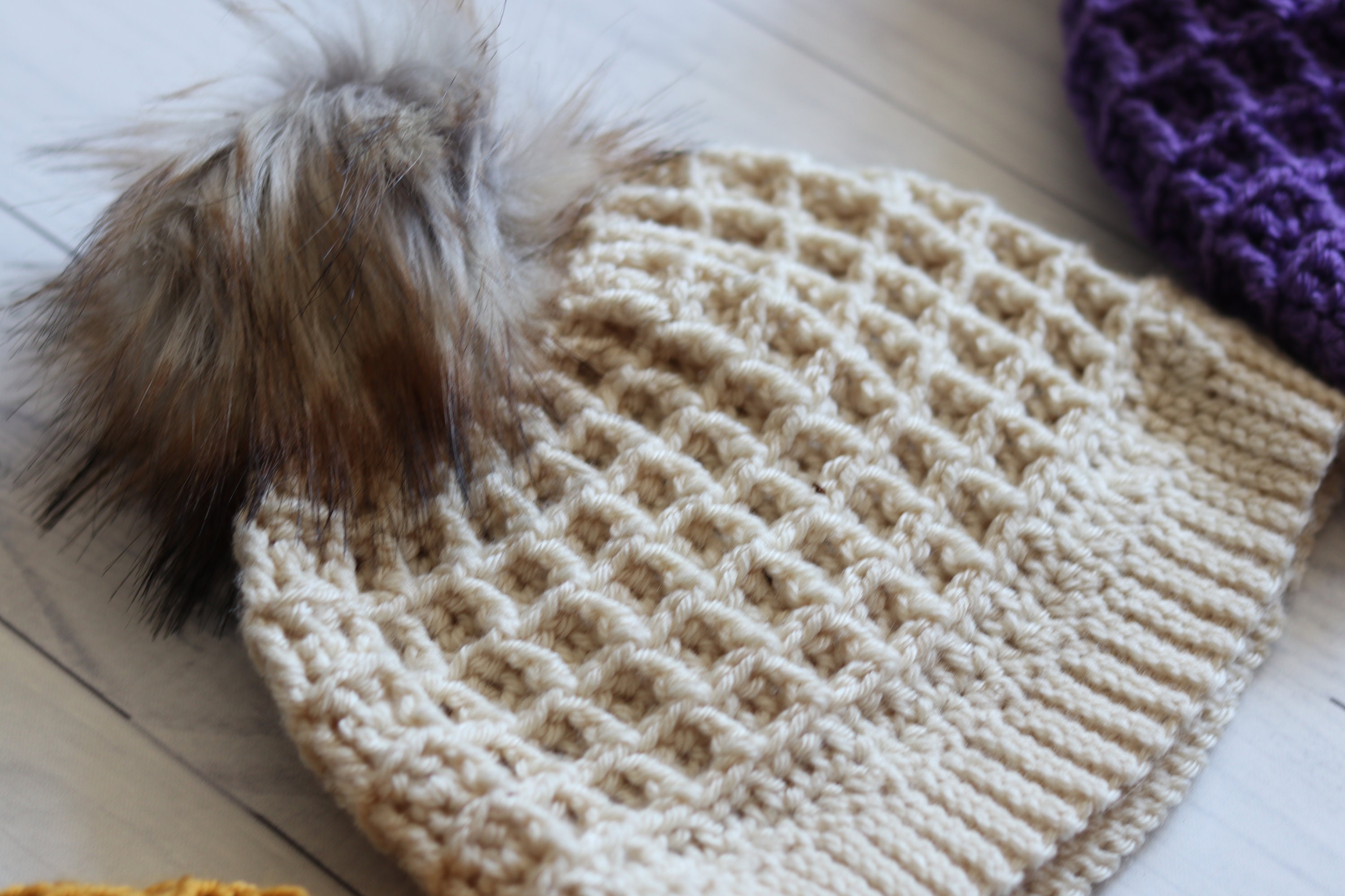 Waffle Stitch Beanie CROCHET PATTERN - Etsy