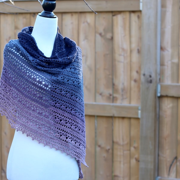 Blue Belle Shawl CROCHET PATTERN