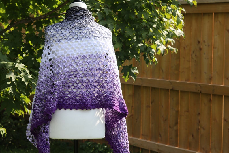 Amethyst Shawl CROCHET PATTERN image 1