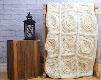 Log Cabin Throw CROCHET PATTERN