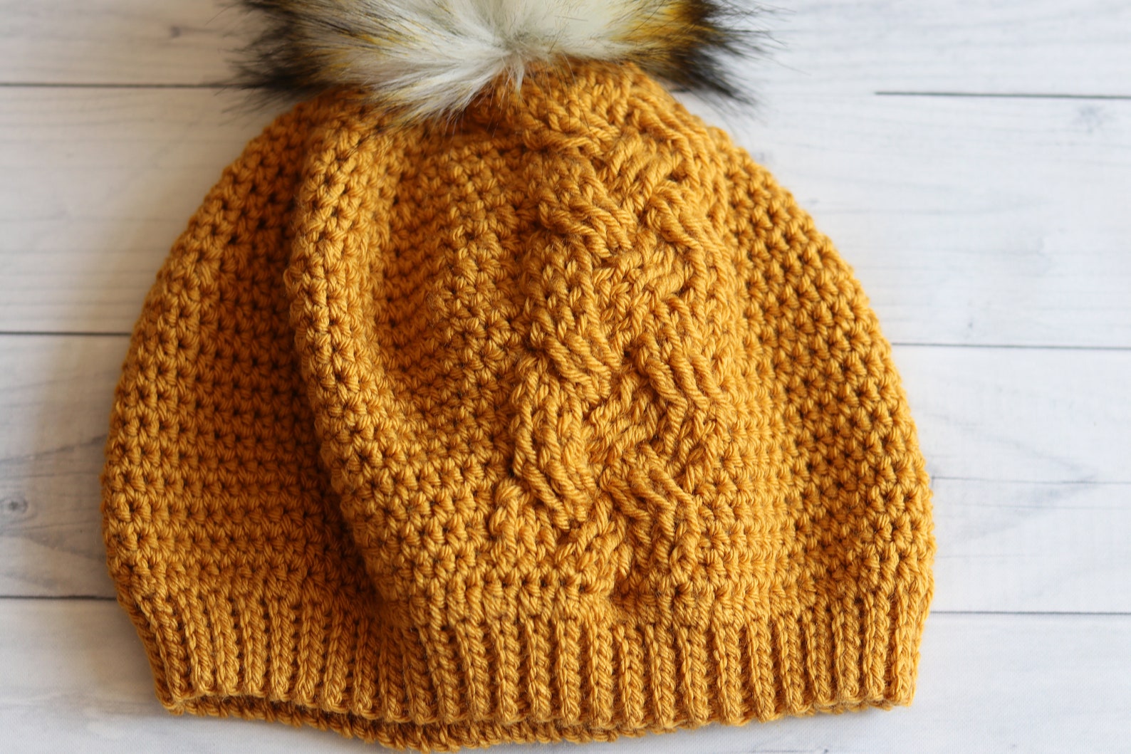Braided Cable Slouch Hat CROCHET PATTERN - Etsy