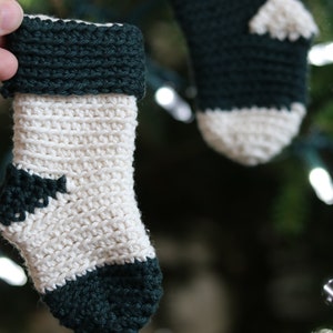 Mini Christmas Stocking Ornament CROCHET PATTERN