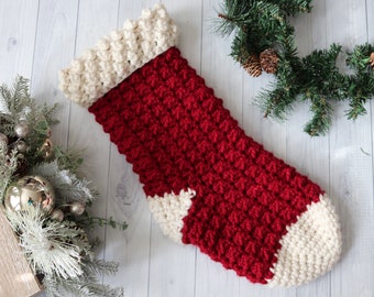 Cranberry Christmas Stocking CROCHET PATTERN