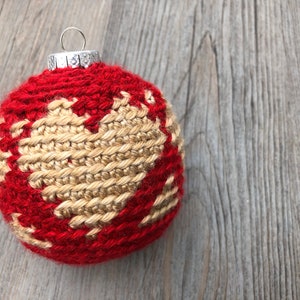 Heart Christmas Bauble CROCHET PATTERN image 1