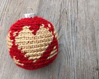 Heart Christmas Bauble - CROCHET PATTERN