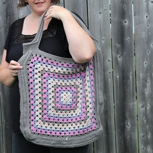 Granny Square Market Bag CROCHET PATTERN