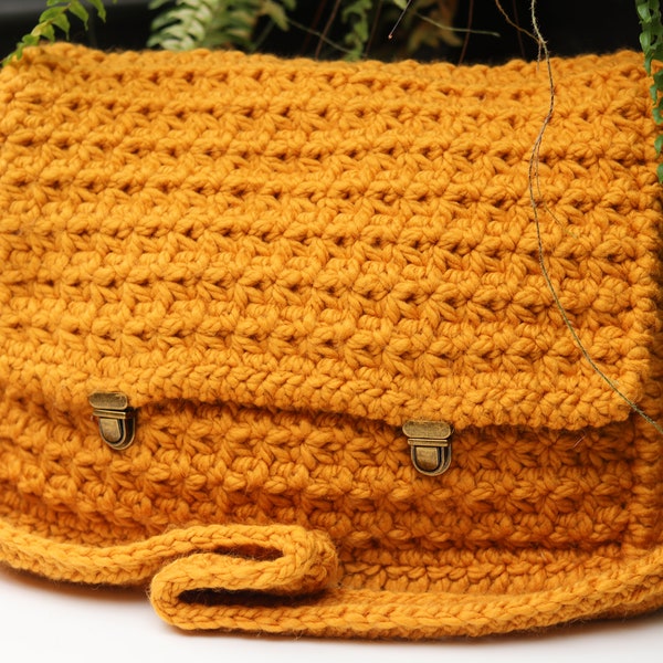 Sac messager à bandoulière MOTIF CROCHET