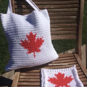 Unser Kanada Geschenk-Set - Häkelanleitung für Jutebeutel und Topflappen