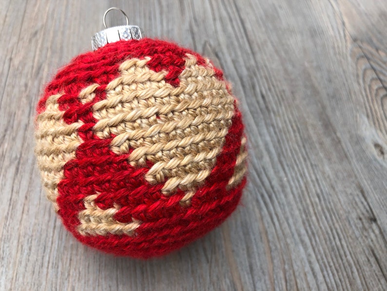 Heart Christmas Bauble CROCHET PATTERN image 3