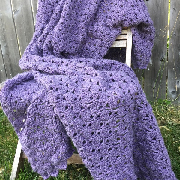 Clover Meadows Throw - Crochet Pattern - Lacy Crochet Blanket