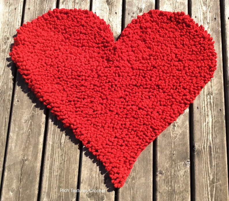 I Heart Mat PDF Crochet Pattern Only image 1