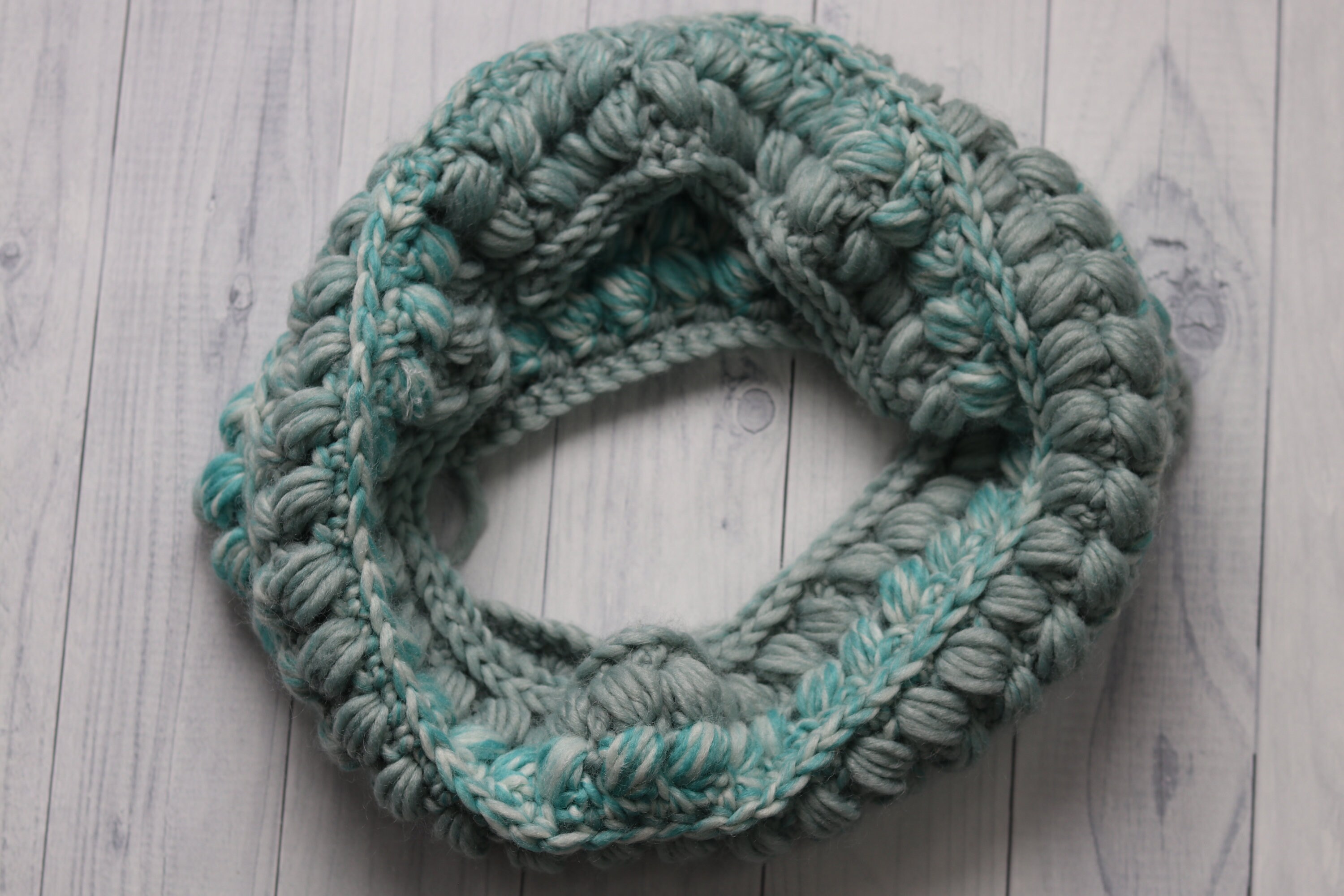 Braided Puff Stitch Cowl CROCHET PATTERN - Etsy