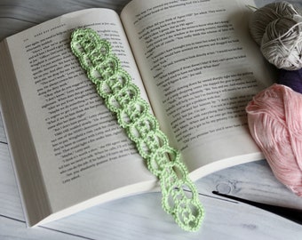 Hübsches Spitzen Lesezeichen mit Häkelmuster