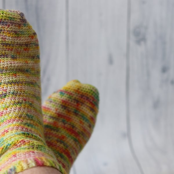 crochet fluffy socks
