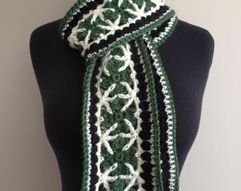 Lacy Shamrock Scarf - Crochet Pattern - St. Patrick's Day