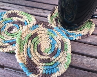 Country Coasters - Mug Rugs - CROCHET PATTERN