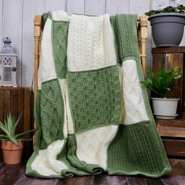Crazy for Cables Blanket CROCHET PATTERN