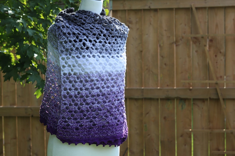 Amethyst Shawl CROCHET PATTERN image 3