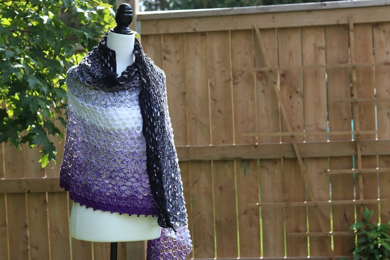 Amethyst Shawl CROCHET PATTERN image 2