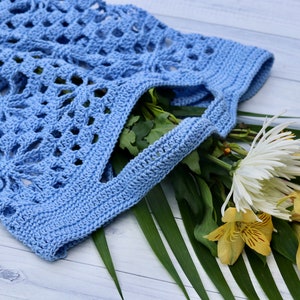 Virkmönster till Blue Sky Market Bag