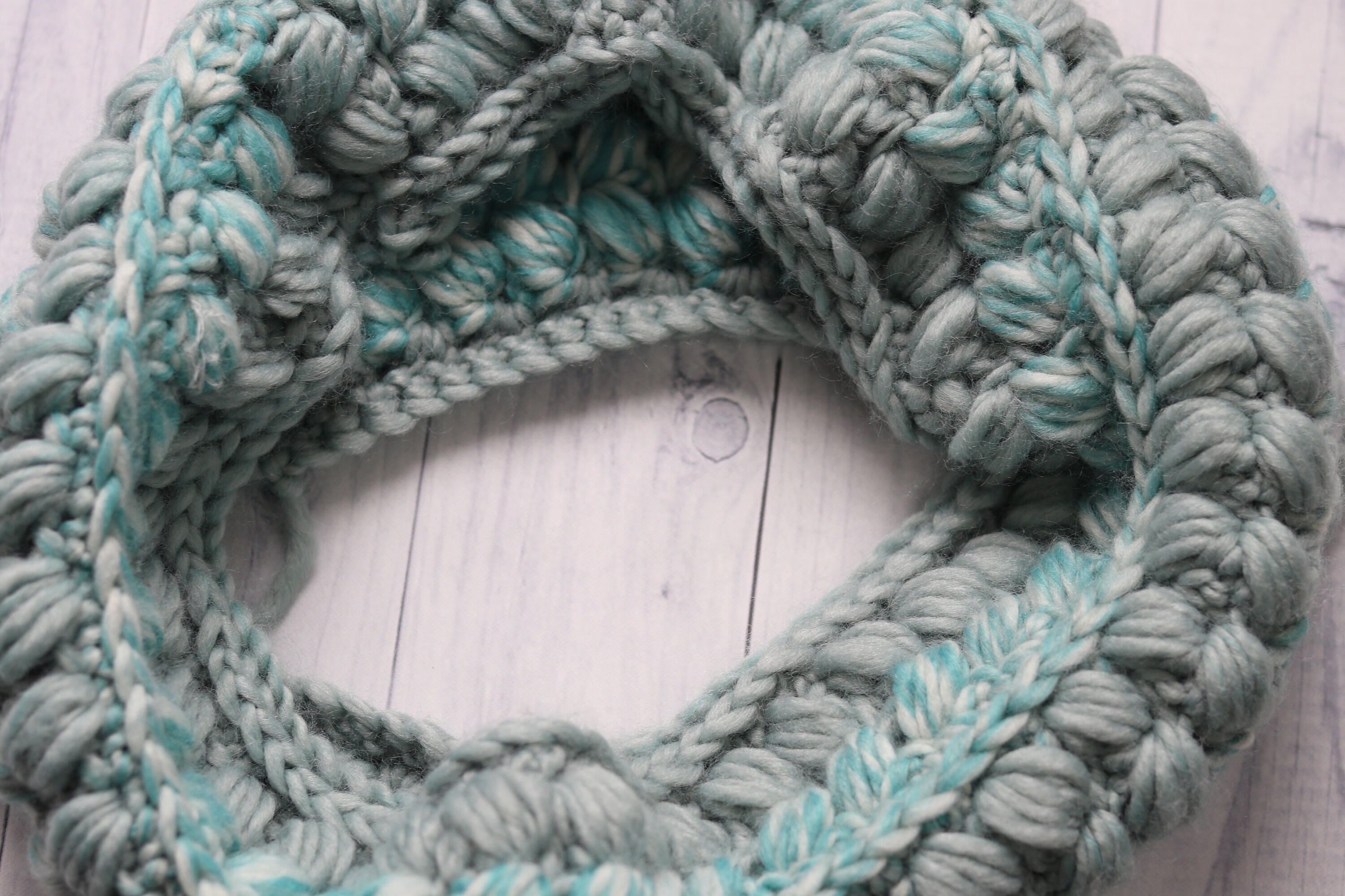 Braided Puff Stitch Cowl CROCHET PATTERN - Etsy