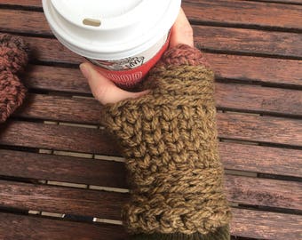 Ginger Spice Fingerless Gloves