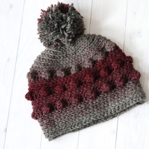 Black Cherry Beanie CROCHET PATTERN