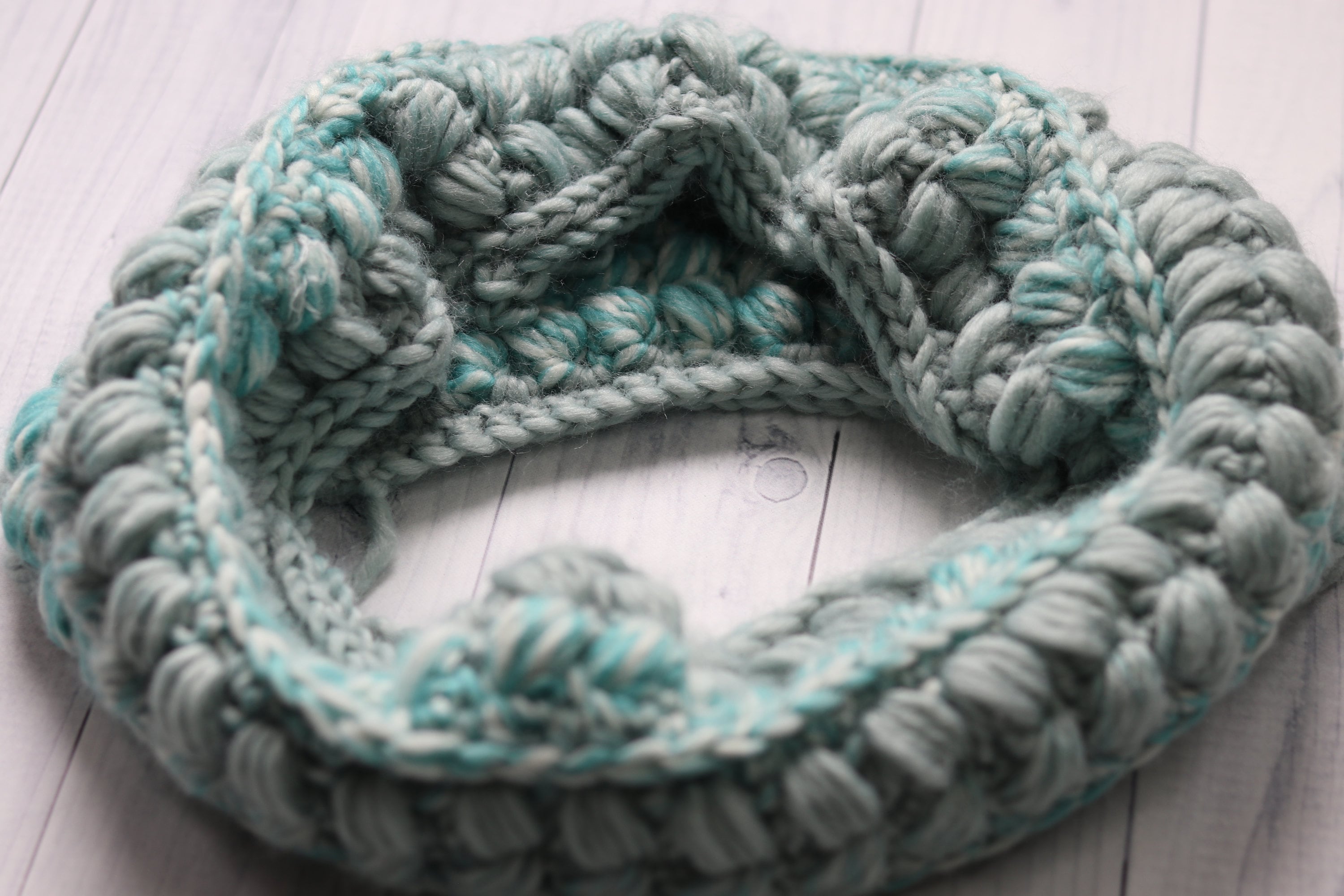 Braided Puff Stitch Cowl CROCHET PATTERN - Etsy