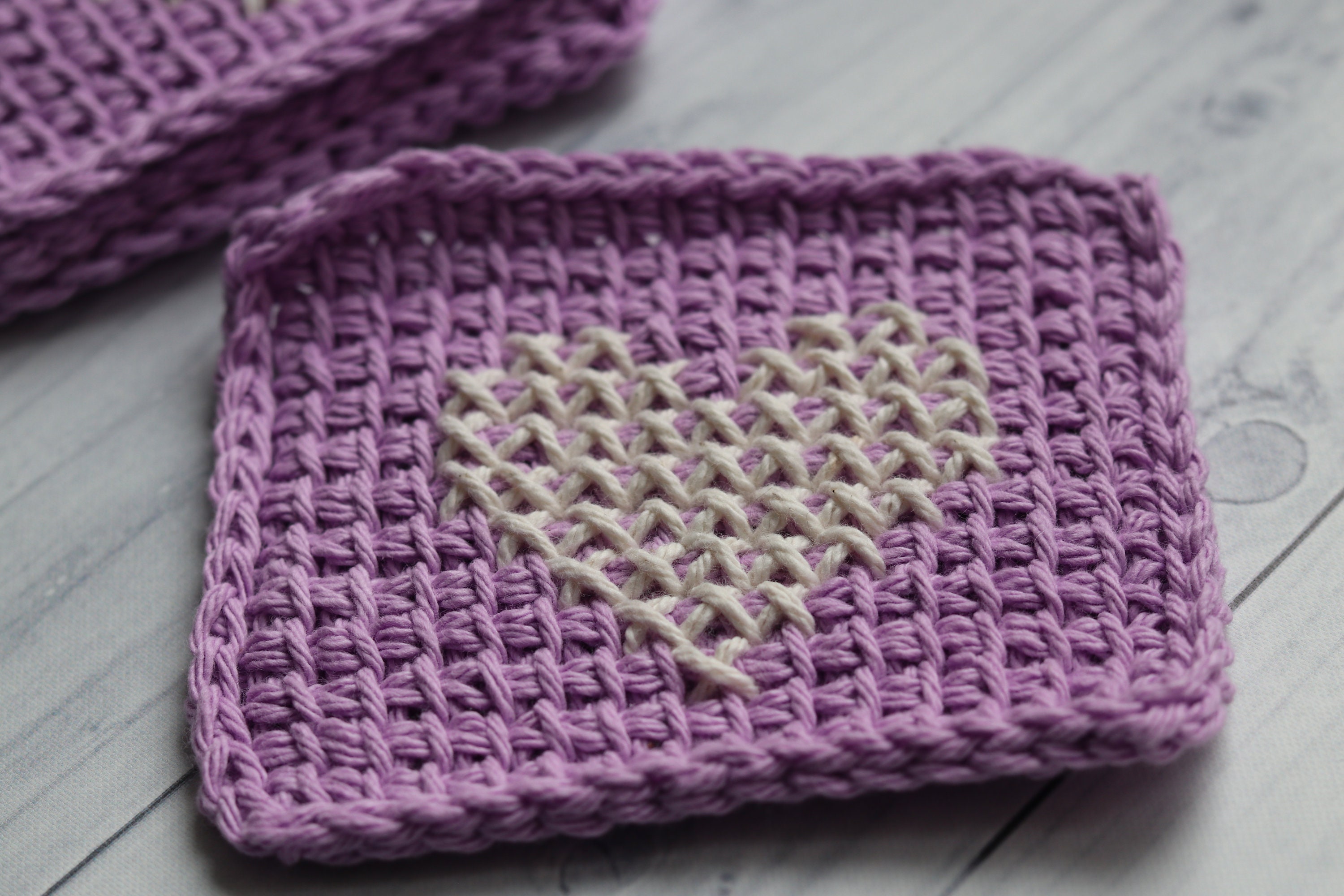 Easy Tunisian Crochet Mug Rug CROCHET PATTERN Etsy Canada