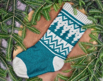 Wintertime Christmas Stocking CROCHET PATTERN