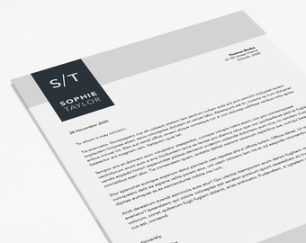 May include: A black and white letterhead with the text "S/T Sophie Taylor" at the top. The letter is dated November 28, 2020, and includes a formal business letter with a closing signature.